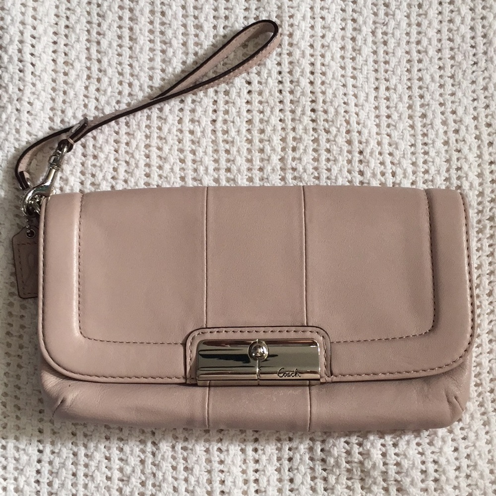 Coach breast cancer wristlet